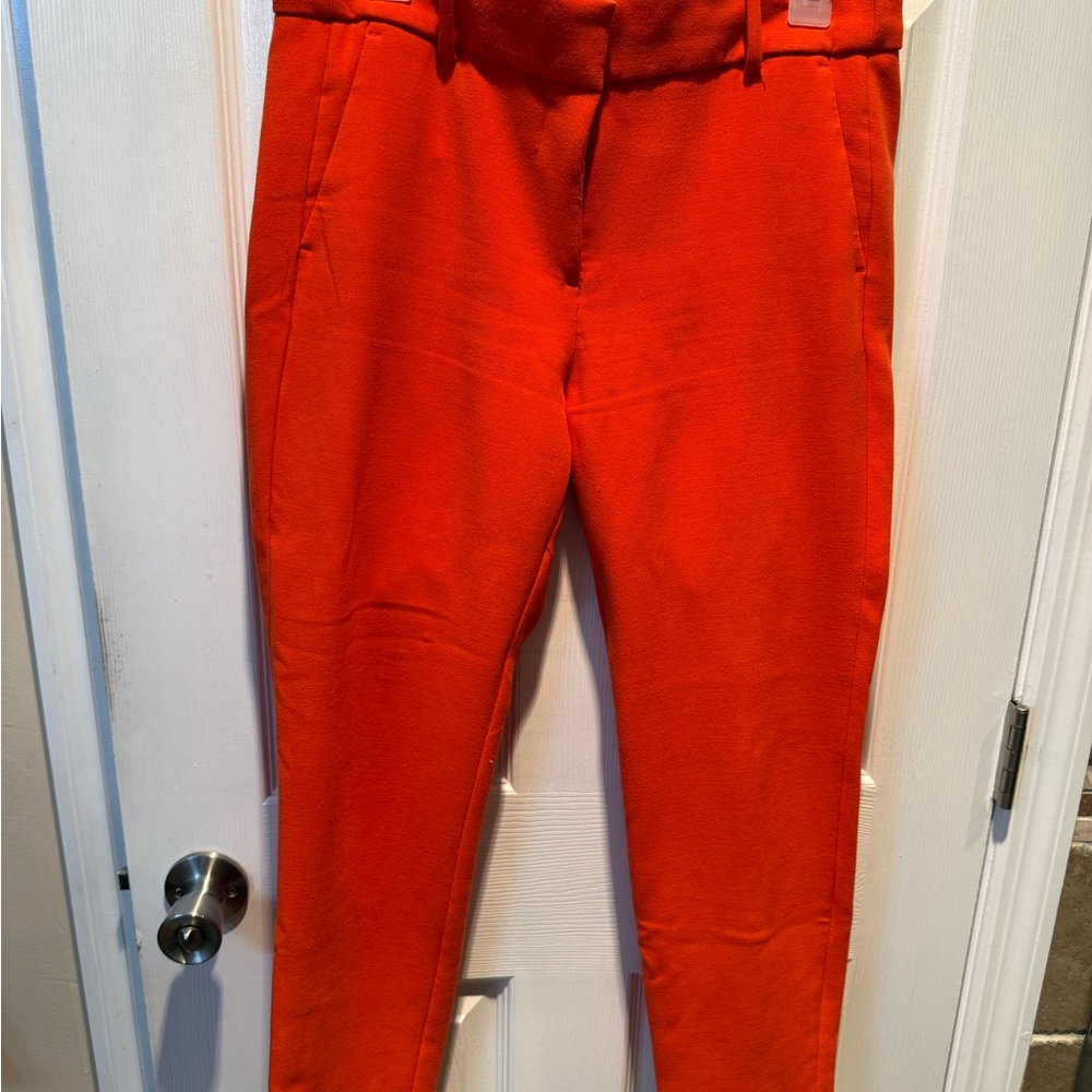 J. Crew Straight Leg Pants in Bright Orange
